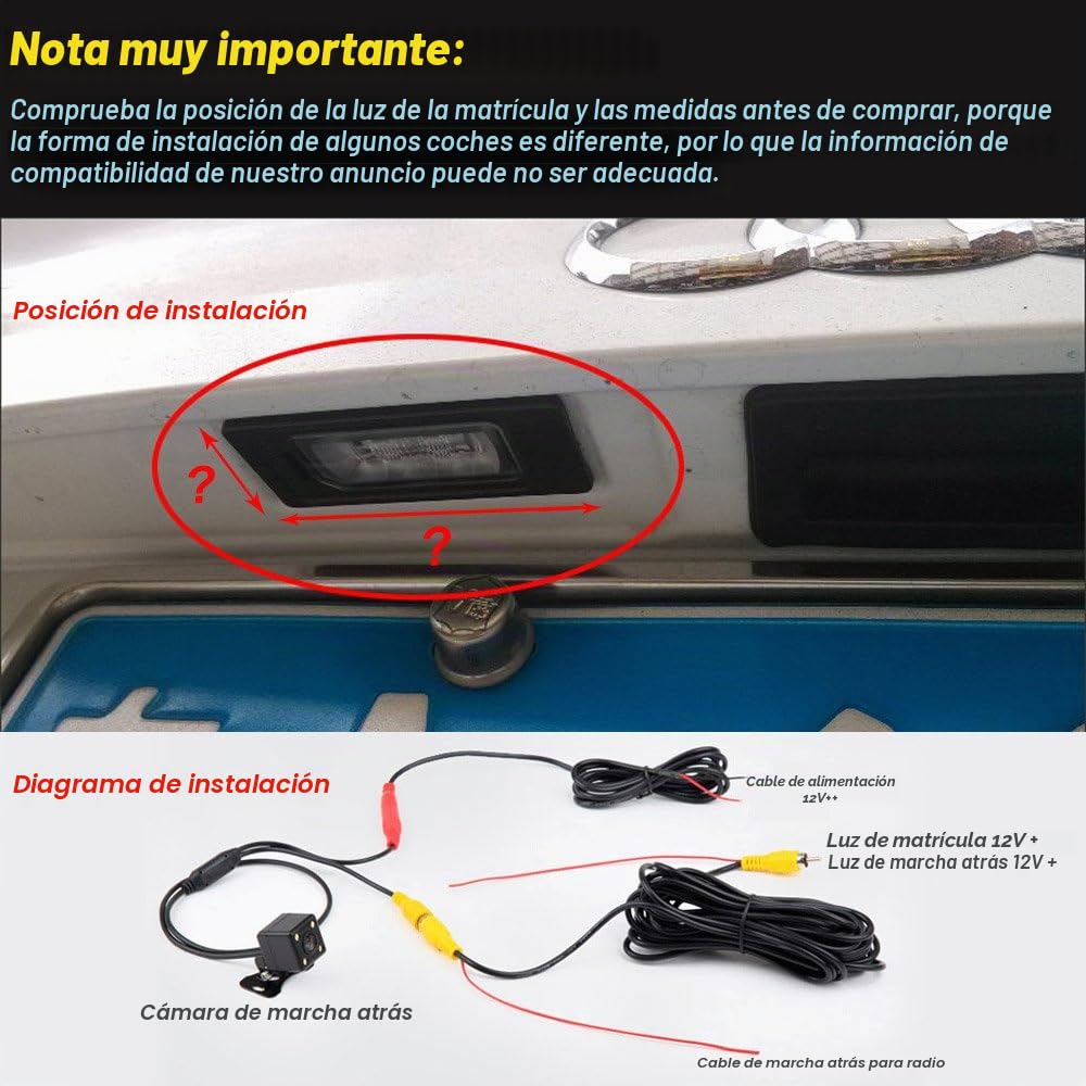 Cámara de visión posterior visión trasera impermeable imagen de la viruta cámara de visión trasera para Land Cruiser 120 Series Prado 2002-2009