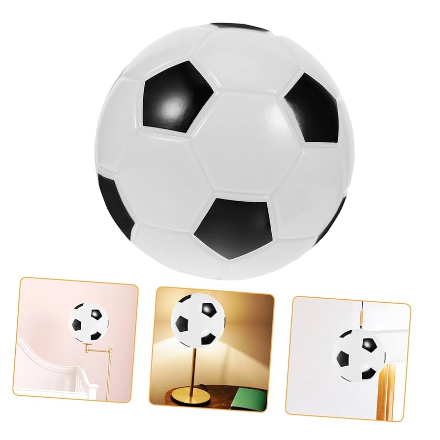 Gadpiparty Soccer Lamp Shade Ball Lamp Shade Stainless Steel Globe Lampshade Porch Light Cover Football Shape Light Bulb Cover Shade Light Fixture Lampshade Replacement