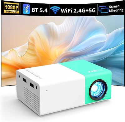 Proyector portátil Mini proyector de películas al Aire Libre, proyectors de LED para Cine en casa con interfaces USB HDMI y Control Remoto (YG300Plus)