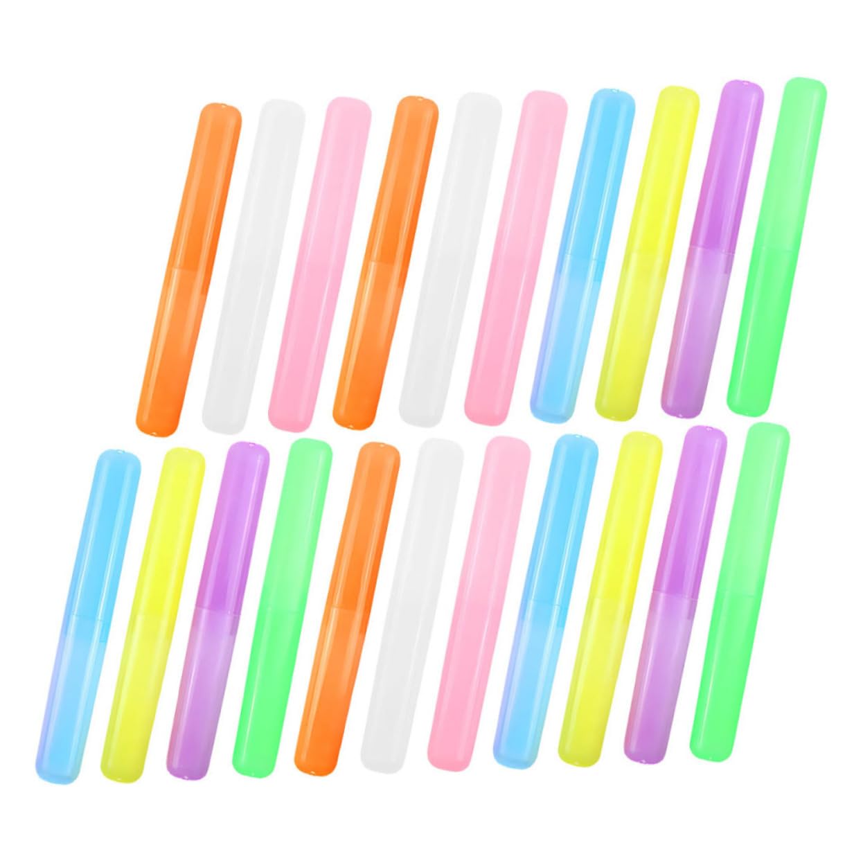 PRETYZOOM 5 Set Custodia Per Spazzolino Color Caramello Scatole Di Immagazzinaggio All'aperto Contenitore Per Dentifricio Aziendale Custodia Da Viaggio Porta Spazzolini Pp 21 Pezzi * 5