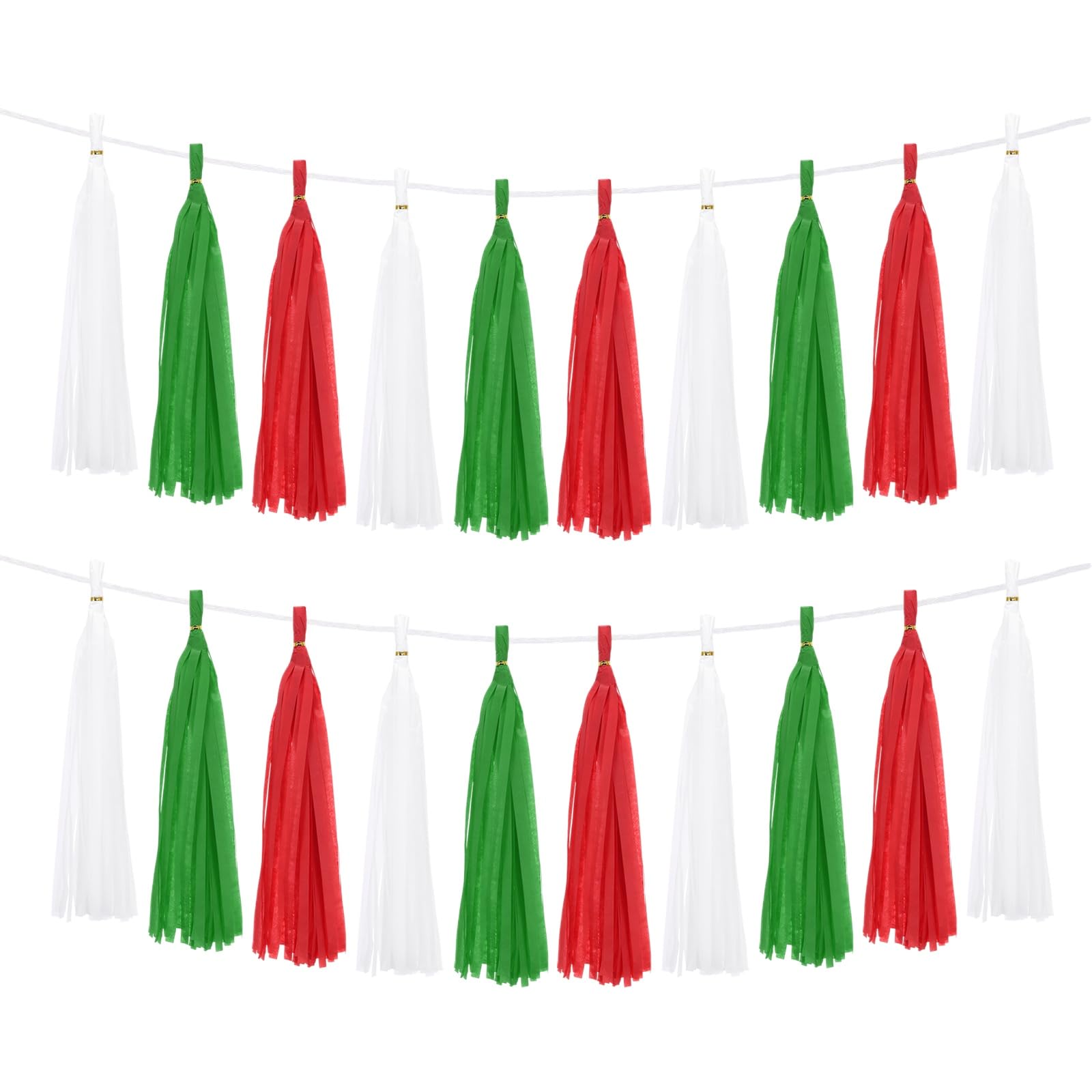 Borlas de papel de seda decorativas kit DIY de 30 piezas bicolor para fondos fotográficos