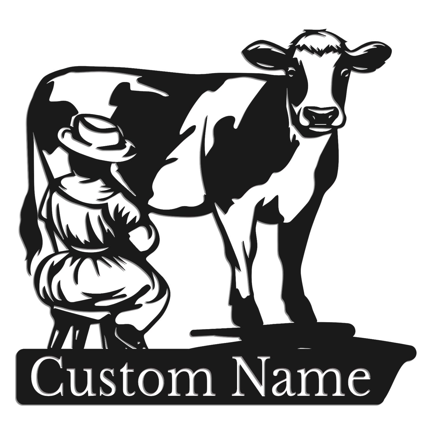 Custom Cow Metal Sign,Cow Wall Art,Cow Decor,Cow Farm Sign,Personalized Cow Farmhouse Decor,Farmer Name Sign,Farmer Gift,Cow Lover Gifts (Style-9)