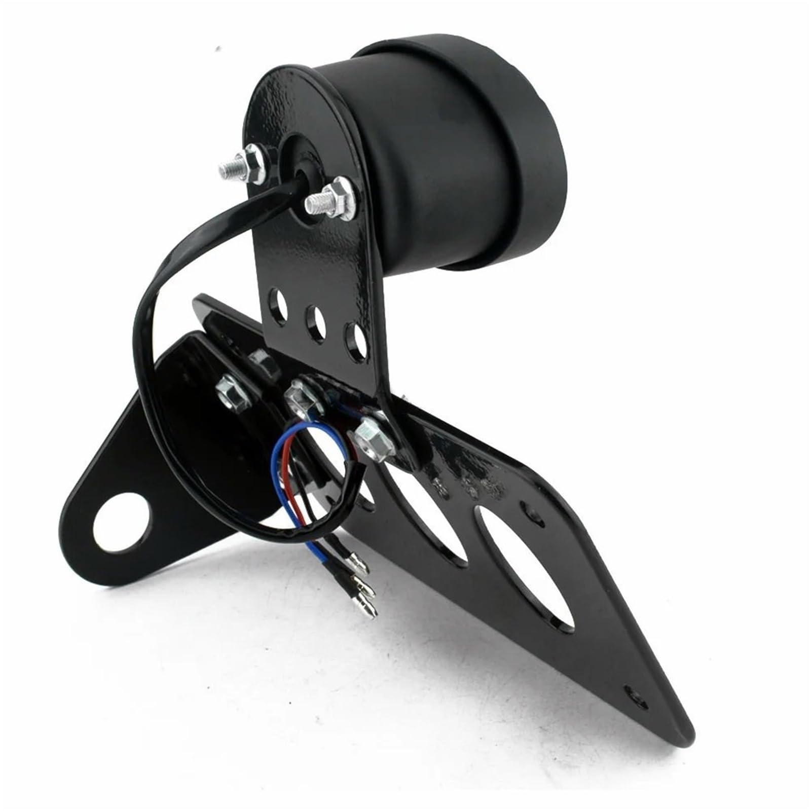 Tablica rejestracyjna motocykla Motocyklowy aluminiowy uchwyt na tablicę rejestracyjną z boku, LED, czerwone światło tylne, pasuje do Harley Bobber(Type 1)