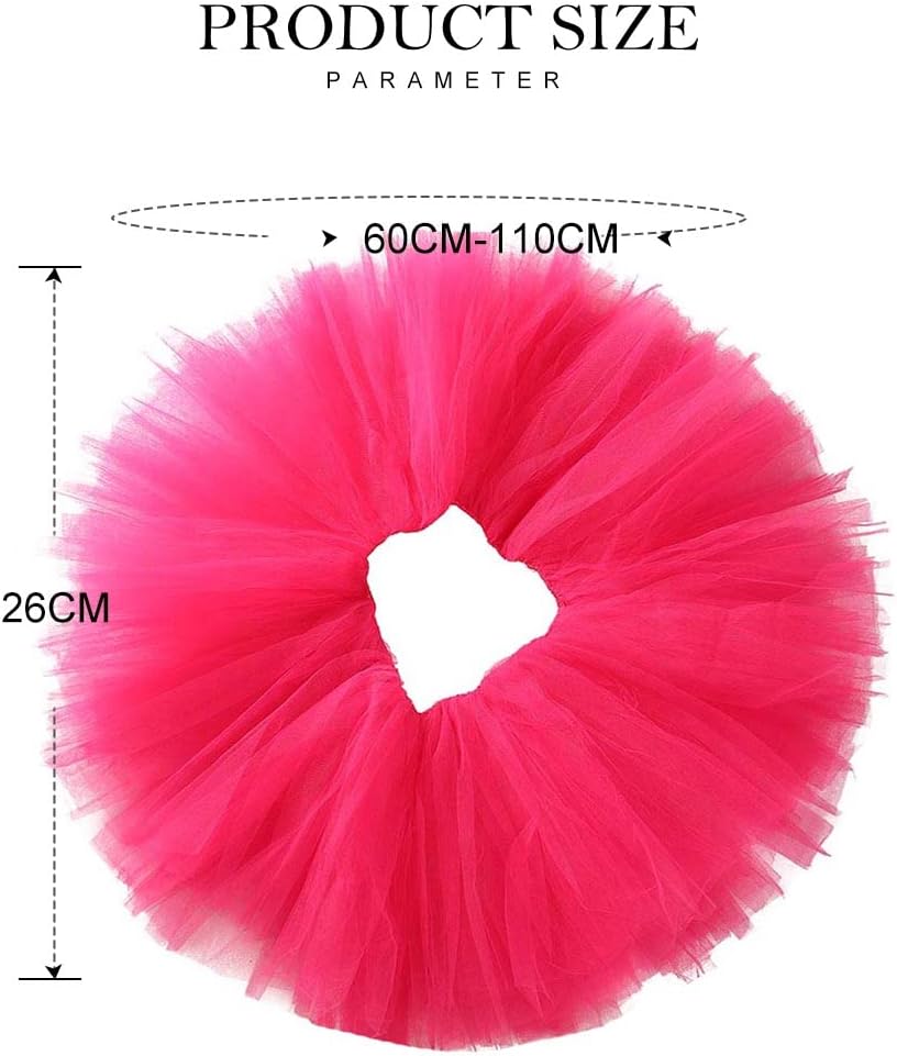 REETAN Women Tulle Tutu Skirt 6 Layered Ballet Dance Rave Tutus for Adults - Image 2