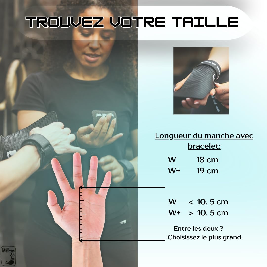 FEAR NOTHING Crossfit Grips Gants d'entraînement pour cross-training haltérophilie Poignées de gymnastique Protection fonctionnelle des mains Gants d'haltérophilie Gants Pullup