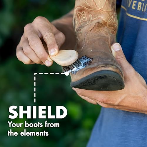 Miniatura 2 de JobSite Premium - Pasta de piel sintética resistente al agua para botas y zapatos de piel, 7,6 ml