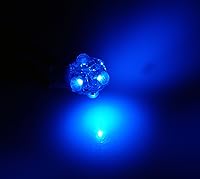 Vista 3 de Tuningpros LEDLP-T10-B5 - Bombillas LED para placa de matrícula T10, 5 flujos LED azul juego de 2 piezas