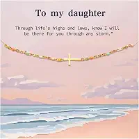 Pulseira de cruz de filha de mãe e pai para minha nora, presente de aniversário e Natal