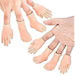 DR DINGUS Finger Hands (4 Hands & Feet) - Premium Rubber Little Tiny Finger Hands - Fun and Realistic Design - Ideal for Puppet Show, Gag Present, Fun for All Kids!