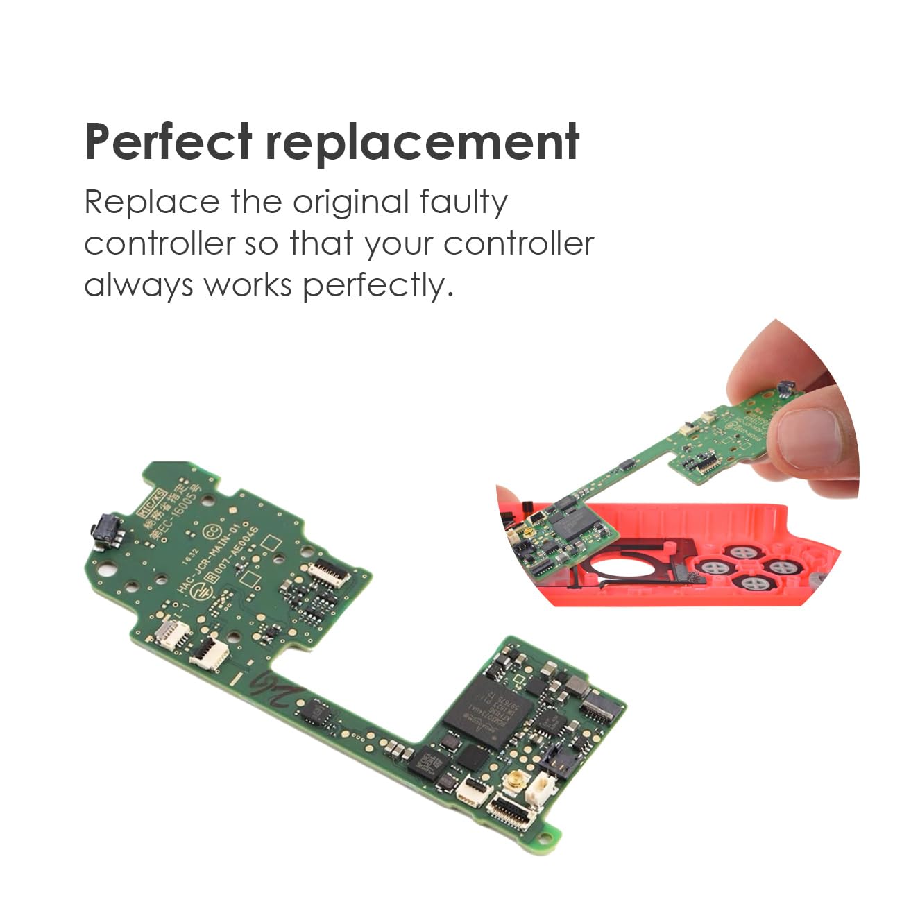 Motherboard Right Side for NS Switch, Gamepad Replacement PCB Main Board for Nintendo Switch NS Controller Joy-Con (Right)