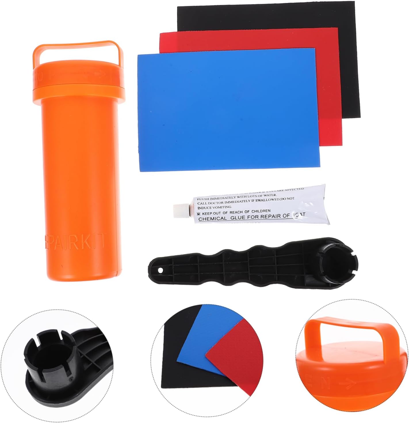 Ciieeo Complete Paddle Board Repair Kit Multi-functional Easy to Use for Inflatable Boats