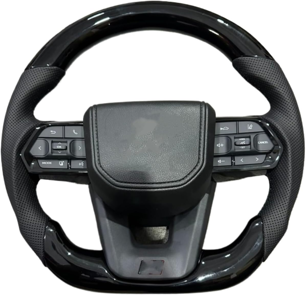 For Toyota LC300 Carbon Fiber Steering Wheel Alphar Vellfire Previa Peach Wood Car Accessories(Style B)