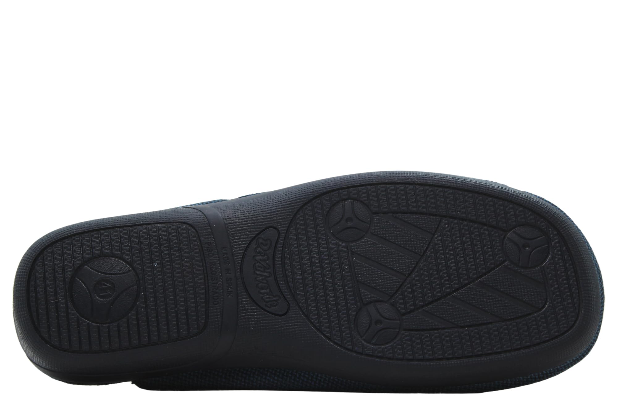 DeValverde - Zapatilla de casa, pantufla destalonada, chinela tejido textil, suela goma antideslizante, para: Hombre