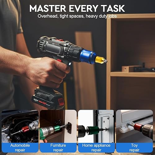 Miniatura 6 de Anillo magnético de cabeza de destornillador mejorado, cabeza de destornillador, soporte magnético para tornillos con diseño antideslizante, bobina