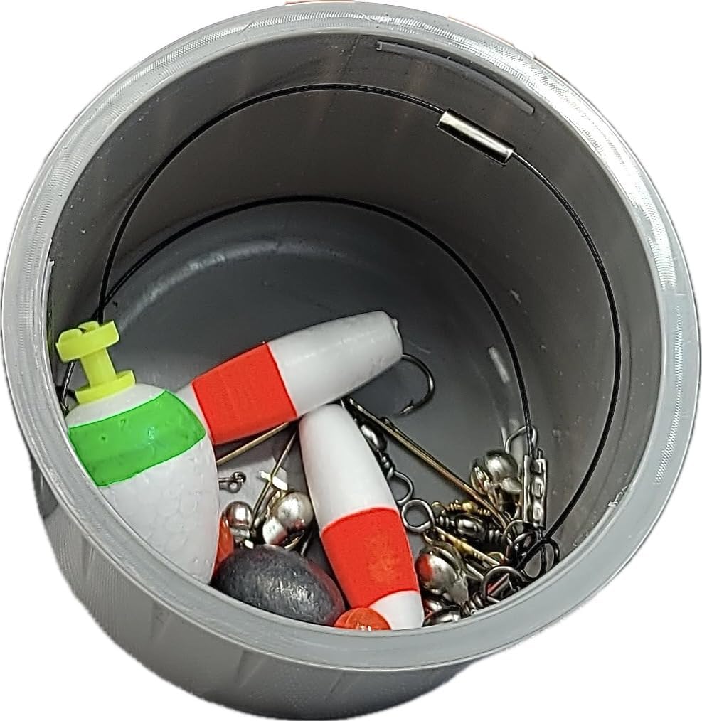 All in one Compact baiting Tool, Cricket Holder, Bait and Tackle Cup! Hook Bait Without Holding it, Great for Minnow, Crickets, Worms, ect..