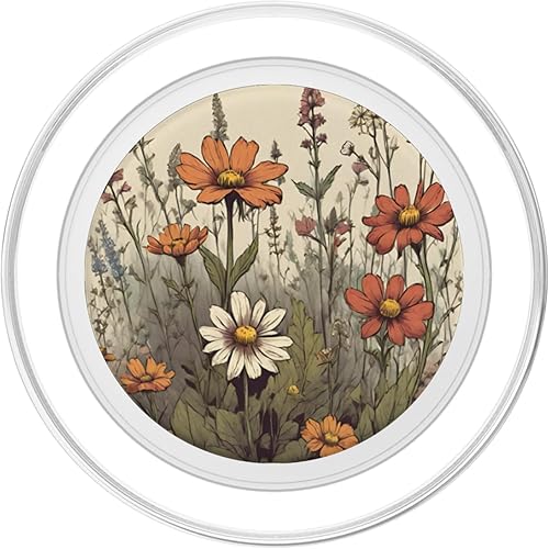 Miniatura 8 de Diseño botánico lindo de flores silvestres patrón vintage PopSockets estándar PopGrip