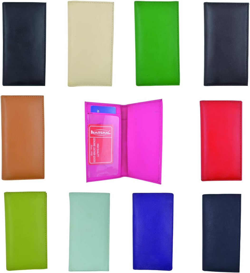 MARSHAL Wholesale Lots of Basic PU Leather Checkbook Covers ASSORTED COLORS