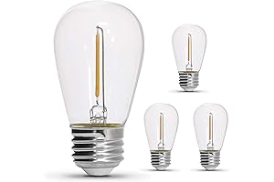 FEIT 4 Pack Non-Dimmable S14 FILAMENT LED Light Bulbs