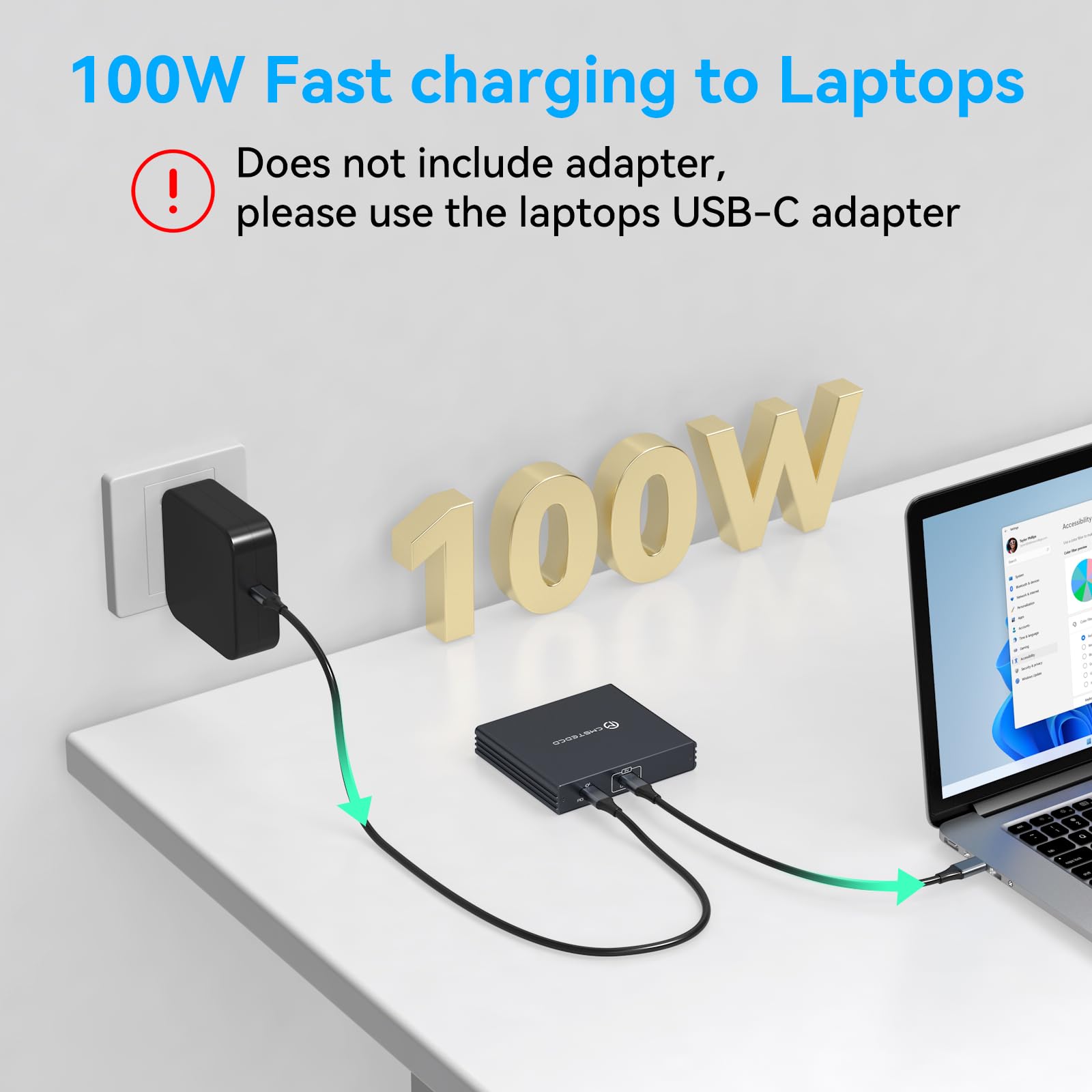 Rozdzielacz USB C na Displayport Potrójne monitory 4K60HZ USB C do 3 DisplayPort 1.4 Rozdzielacz typu C na potrójny DP 1 wejście 3 wyjścia MST HUB Obsługuje dublowanie i