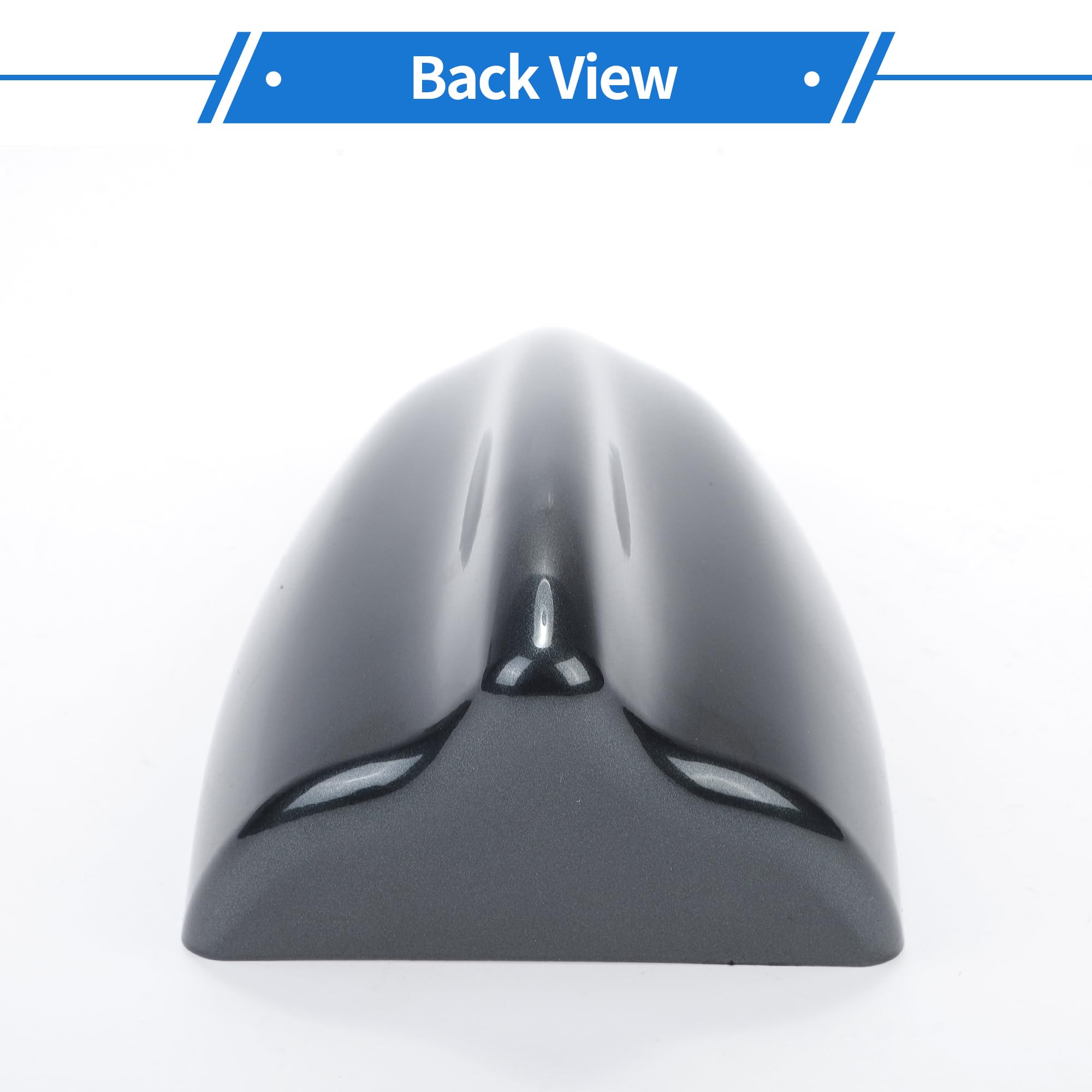 Cubierta de Antena de Aleta de Tiburón Antena de Techo de Señal Am/FM Universal para Coche SUV Camión Todoterreno Material ABS con Base Adhesiva Gris Oscuro
