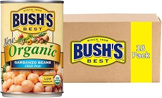 Bush's Best, Organic Garbanzos - Chick Peas, 15 Oz (Pack of 18)