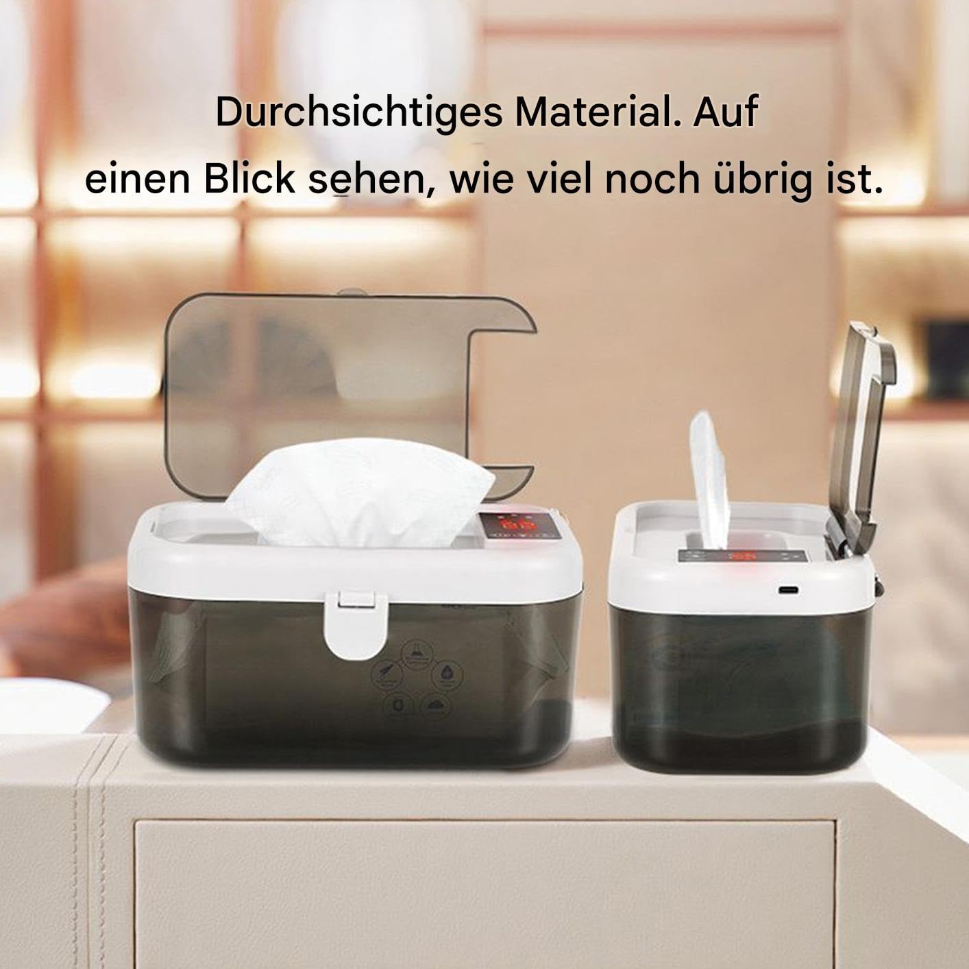 Feuchttuch-Wärmer Für Babys | Feuchttuchwärmer mit Spenderfunktion und LED-Beleuchtung für den Hausgebrauch,Schnellwärmendes Babyprodukt für Reisen mit dem Auto, Geschäftsreisen und