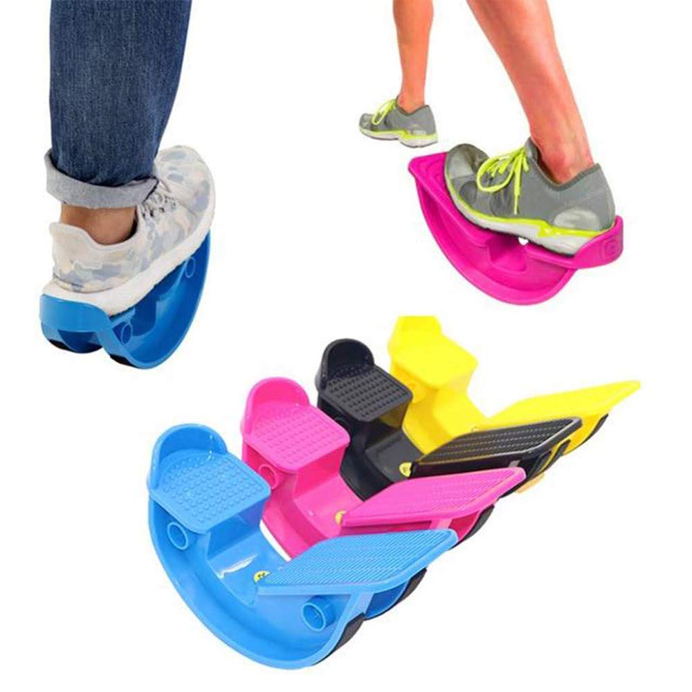 Foot Rocker Per Allungamento Polpacci E Tendine D'Achille - Attrezzo Antiscivolo In ABS, Blu, 27x10x13 Cm