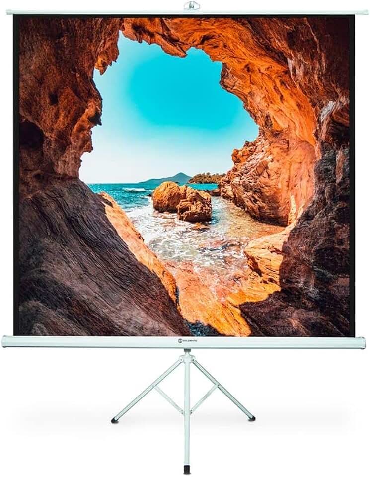 Tela Telão de Projeção com Tripé 71 Polegadas 180x180cm Goldentec