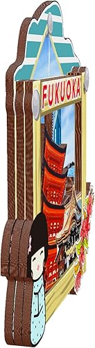 Miniatura 2 de Fukuoka - Imán de nevera japonés, 3D, clásicos, de madera, para refrigerador, hito hecho a mano, manualidades, viaje, recuerdo, colección de regalo,