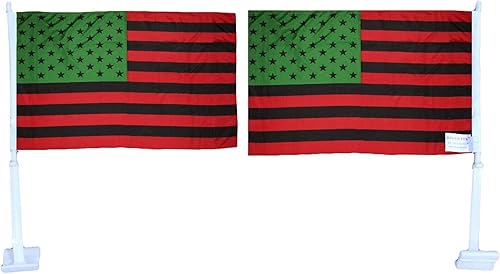 Miniatura 1 de Premium 12 Pack Afro USA 12"x18" LIVES MATTER Nylon Car Vehicle Flag