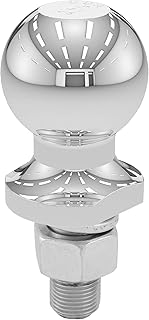 CURT 40003 Chrome Trailer Hitch Ball, 3,500 lbs, 2-Inch Diameter, 3/4 x 1-3/4-Inch Shank , Universal Fit
