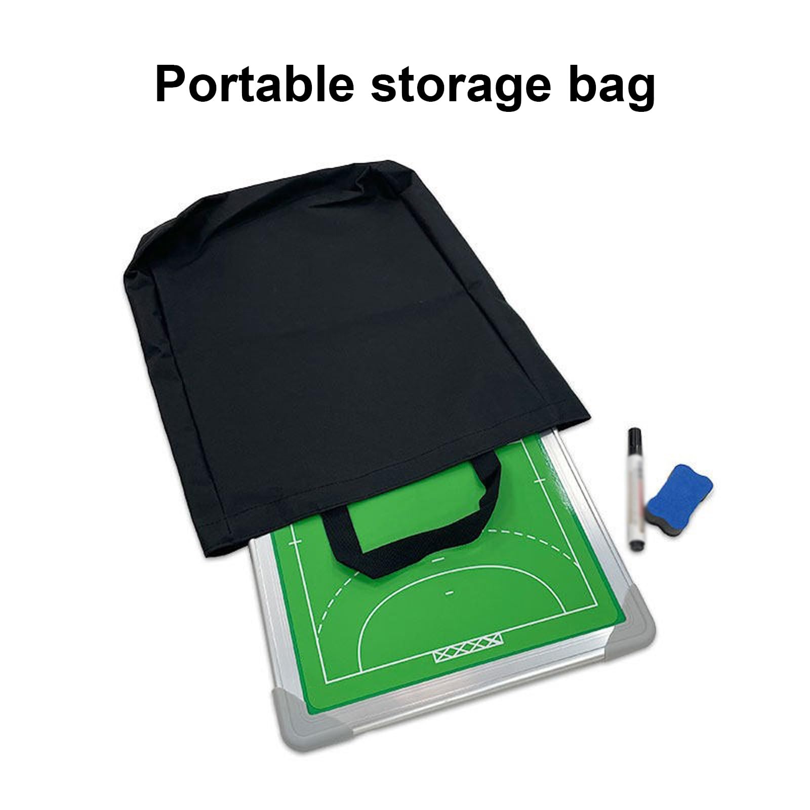 Pizarra Magnética para Entrenamiento de Balonmano, Pizarra Balonmano Entrenador, con Bolsa de Almacenamiento, Bolígrafo y Borrador