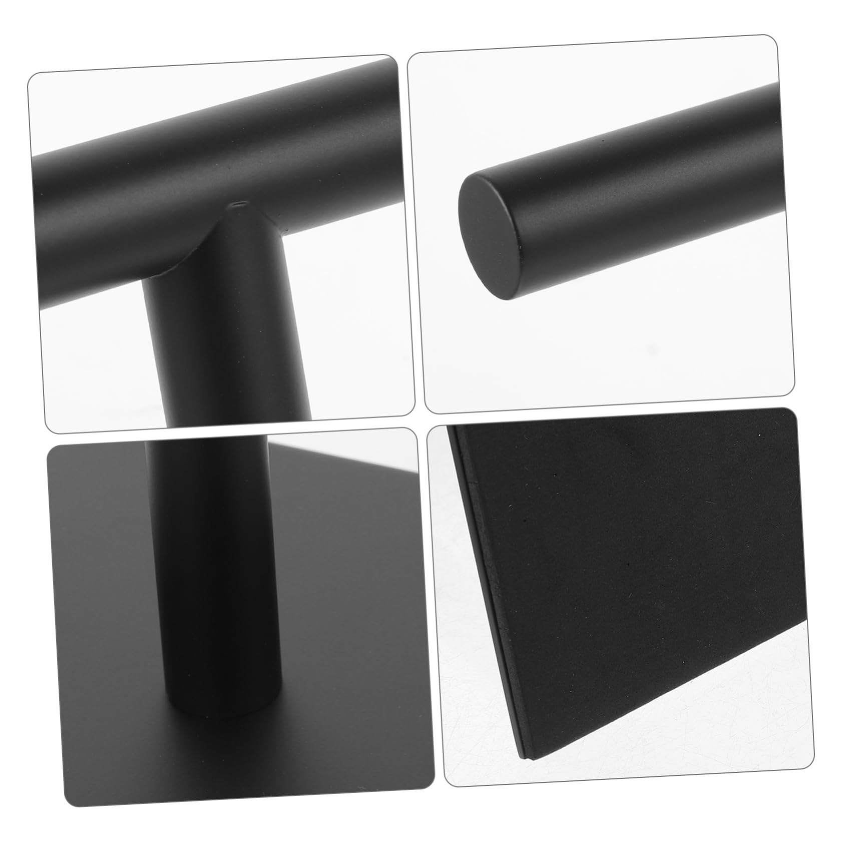 Porte-Serviettes à Pied Vertical en Acier Inoxydable Noir