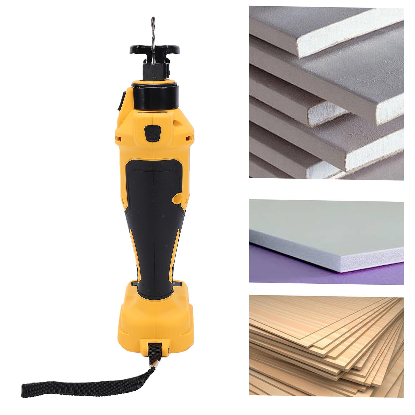 Mingzhe Sierra Rotativa sin Escobillas, Herramienta Versátil e Inalámbrica para Cortar Paneles de Yeso, 3 Velocidades Ajustables para Corte de Precisión Madera y Contrachapado