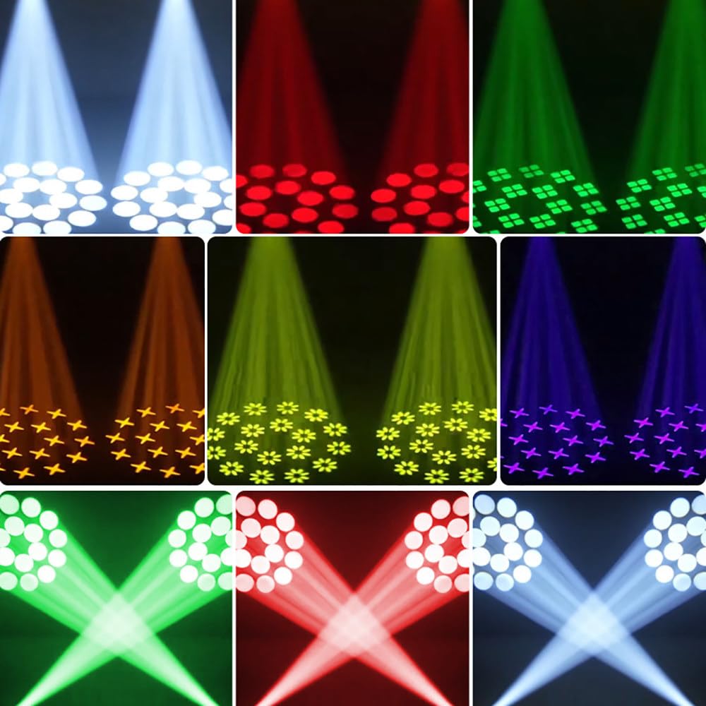Bühnenbeleuchtungsausrüstung Mit Blende Und Regenbogenprisma | 11–15 Kanäle,16 Leds,Beschichtete Linse,7 Farben,Beeindruckende Effekte,Für Partys Und Tanzveranstaltungen