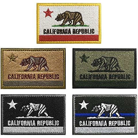 WZT 5 pcs California Tactical Patch - Morale Military Patches Cover