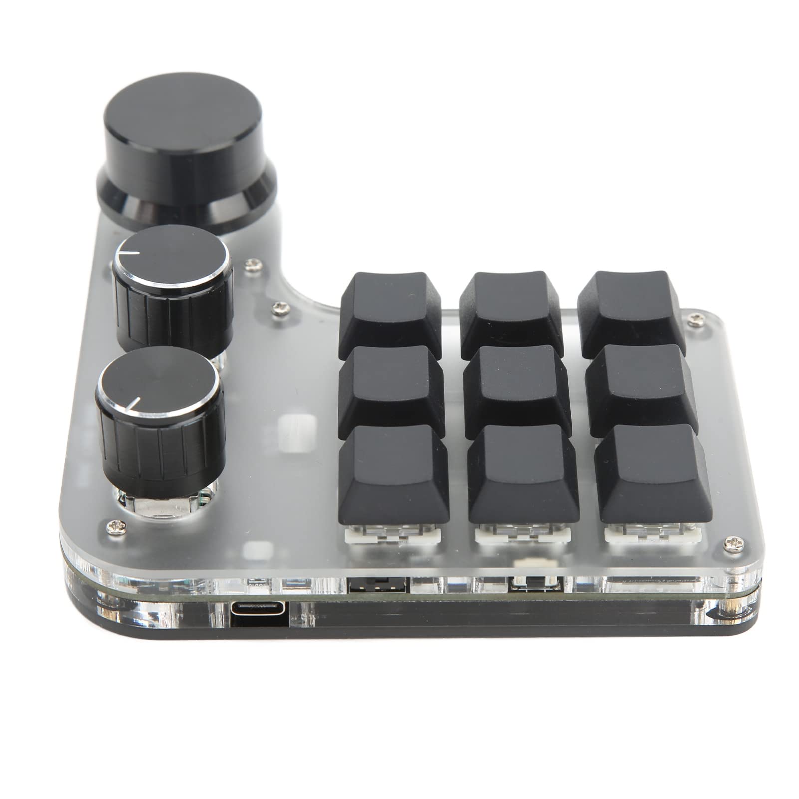 Tastiera Gioco con una Sola Mano, Tastiera Programmabile Tastiera Macro Acrilica con Funzione di Archiviazione per Ufficio, Giochi