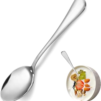 Spoons Silverware, 18/10 Stainless Steel Tea Spoons, Mirror Finish, Dishwasher Safe, Modern Style