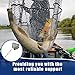 32*10in Folded Fish Trap and 24*12in Crab Trap, 10 Holes 10 Sides Foldable Minnow Trap with Portable Folded Crawfish Trap, Large Size Fish Basket and Adjustable Size Fishing Net with Handle