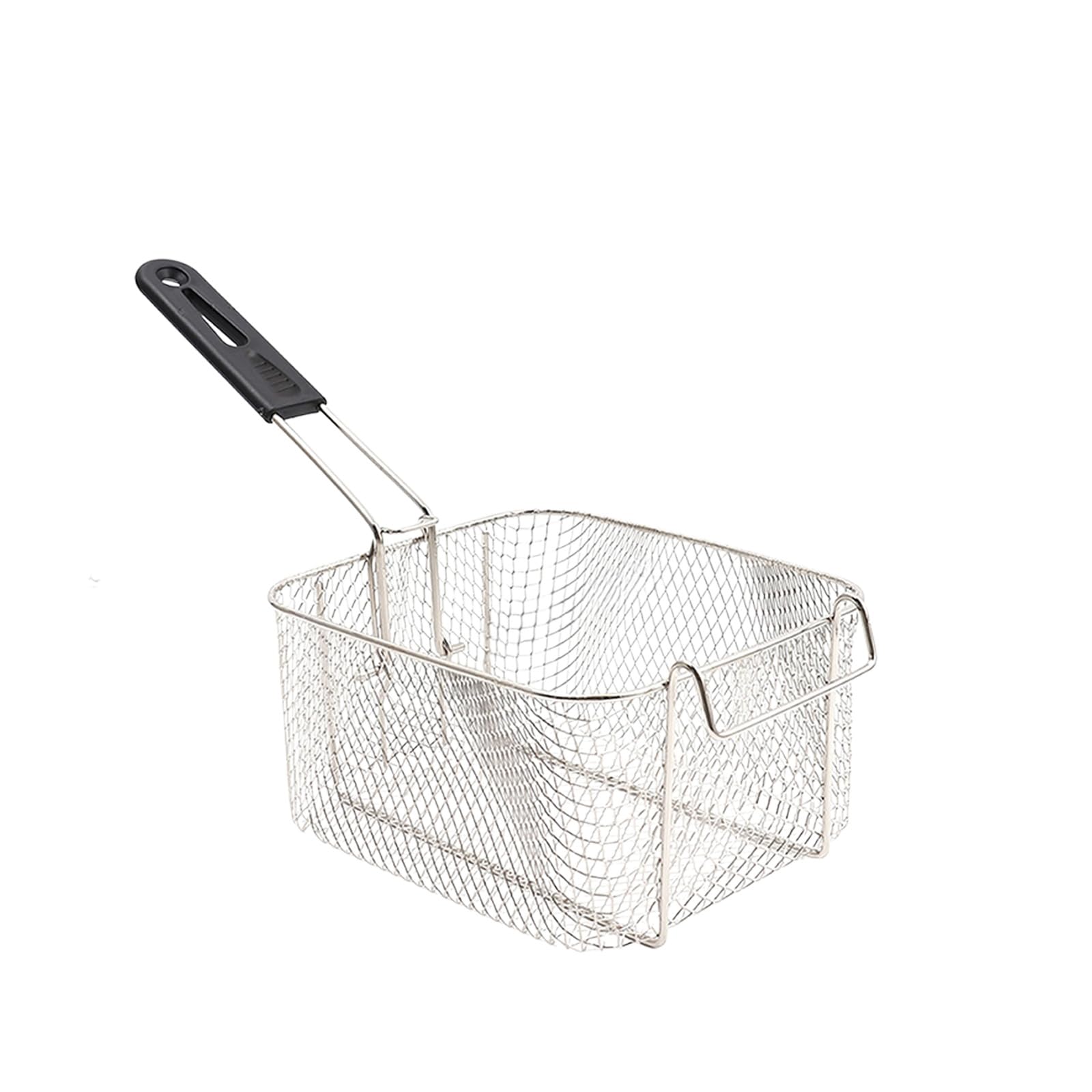 Elnwnnkc A Compact Foldable Stainless Steel Fry Basket Ir Fryers Ccessories Suitable For Hot Pots Nd Fried Chicken Cooking Square Hole Basket