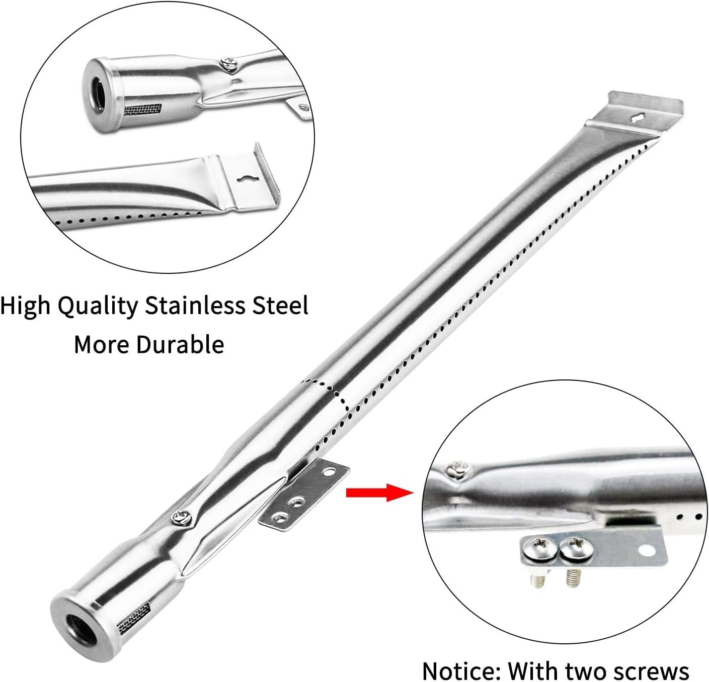 Hisencn Grill Parts Kit for Nexgrill 5 Burner 720-0882A Gas Grill, Stainless Steel Grill Burners, Heat Plates Tent Shields Flame Tamers, Cooking Grates for Nexgrill Grill Parts