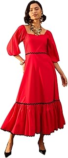 pink paprika by sassafras RIC Rac Lace Square Neck Maxi Dress-picture-54