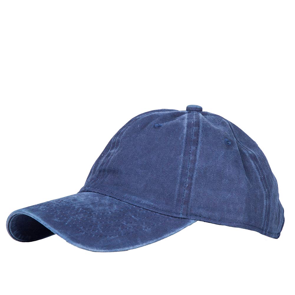 Belleet Men's Baseball Cap Dad Hat Washed Distressed Easily Adjustable Unisex Plain Ponytai Trucker Hats
