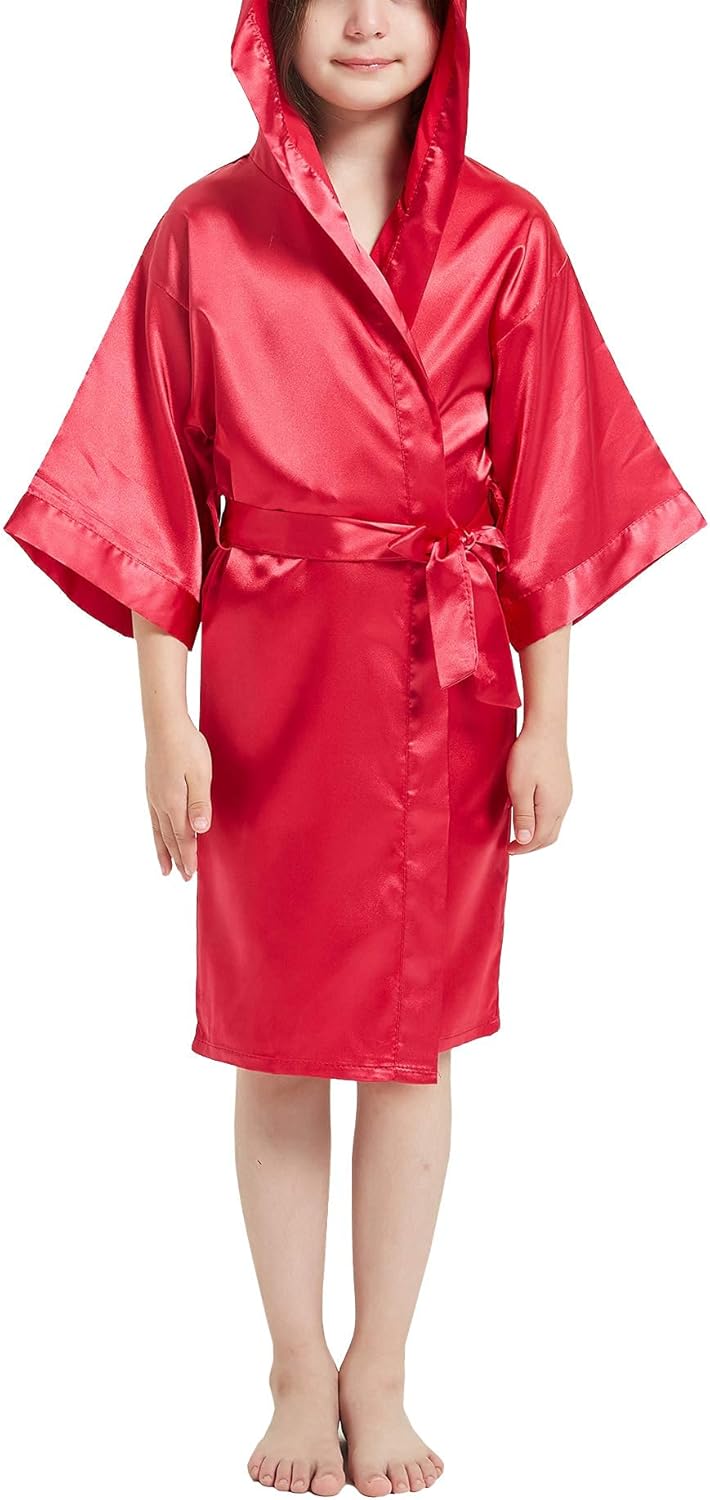 Satin hooded robe Clearance