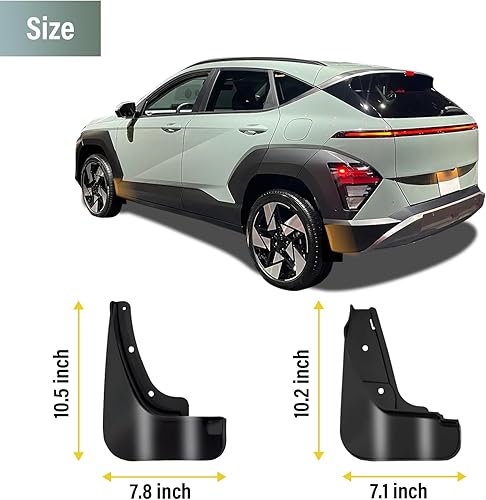 Miniatura 4 de Kit de aletas de barro para Hyundai Kona 2024, guardabarros delantero y trasero, juego de 4 piezas por TOPGRIL