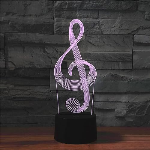 Miniatura 2 de Luz nocturna para niños, nota musical 3D, lámpara LED con control remoto, 16 colores cambiantes, regalo de cumpleaños de Navidad para niño