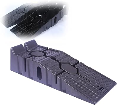 Oil Change Car Slope, Tire Slope, Jack Assist, Car Slope, For Maintenance, Jack Up Support, Car Slope, For Low-Down Cars, Anti-Slip, Slope Jack, Load Capacity 3T, Ladder Rail, Tire Ramp Size 1