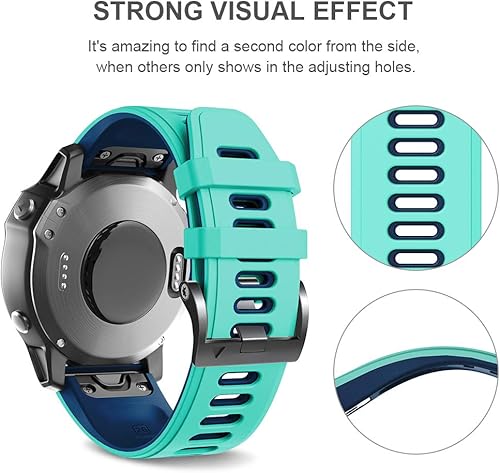 Miniatura 5 de ANCOOL - Correa suave de repuesto para reloj compatible con relojes inteligentes Fenix 6X ProFenix 5XFenix 5X PlusFenix 3