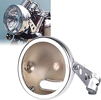 Vista 1 de Carcasa cromada para faros delanteros de motocicleta, 5.75, 5 3/4 pulgadas, cubo de faros delanteros compatible con Shadow Cafe Racer Bobber Cruiser