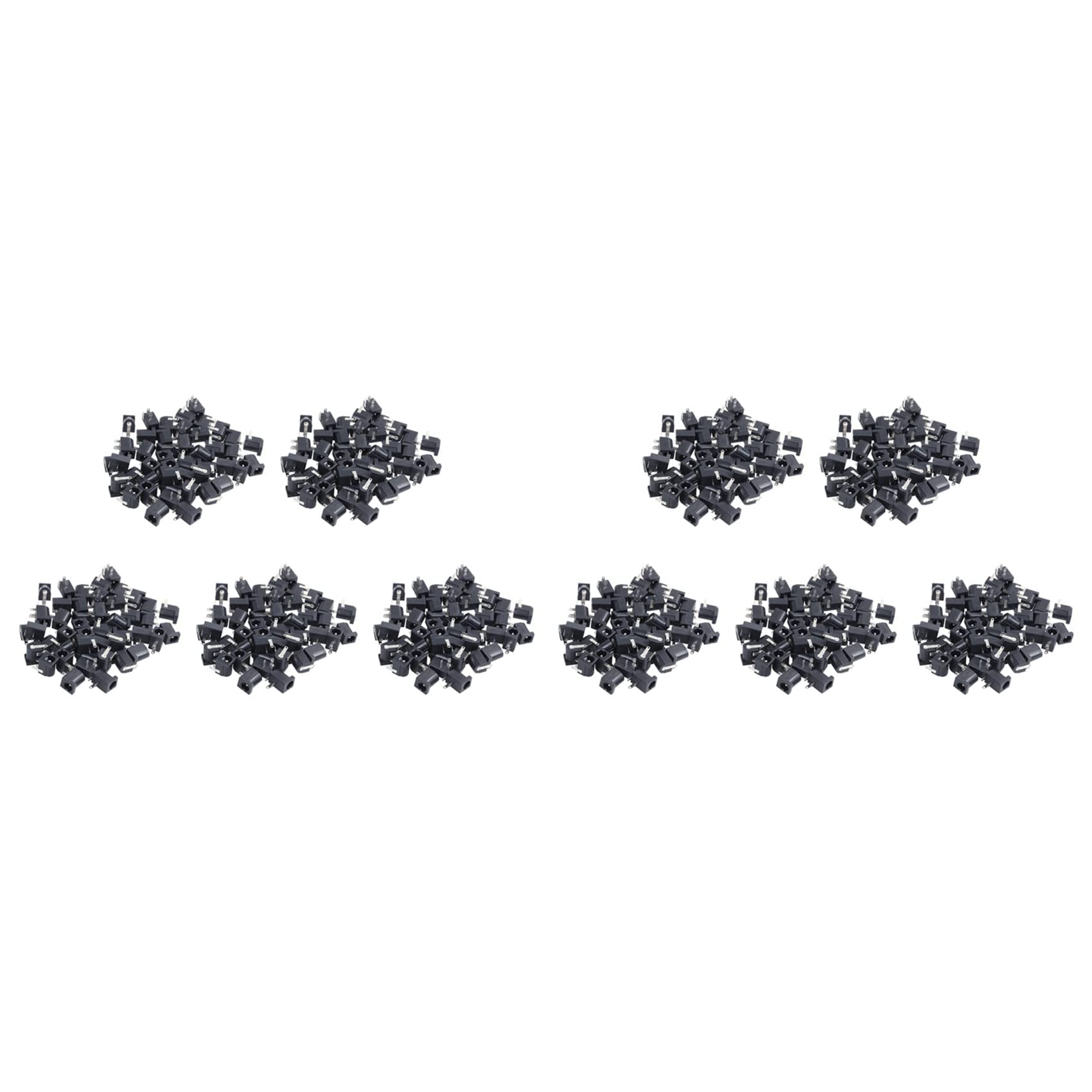 Jnchdghwa 450 Pcs DC Power Jack Socket 2.1mm x 5.5mm -Type PCB Mount DC-005